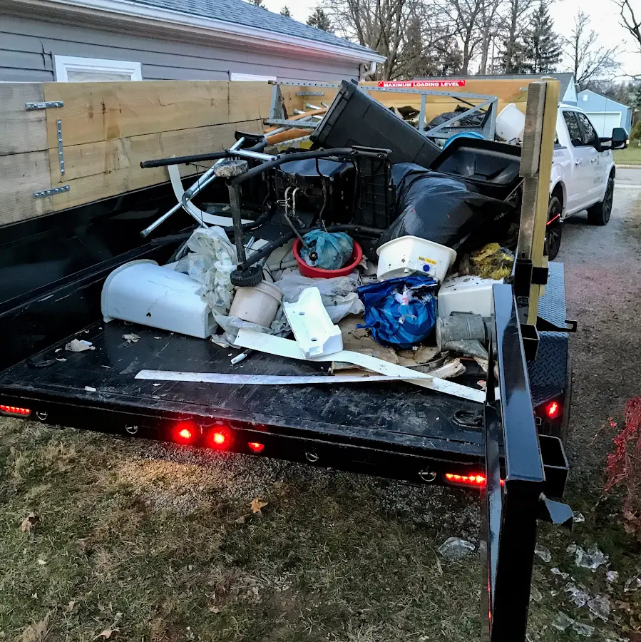 Roll-off dumpster delivered to a residential driveway in Willowbrook